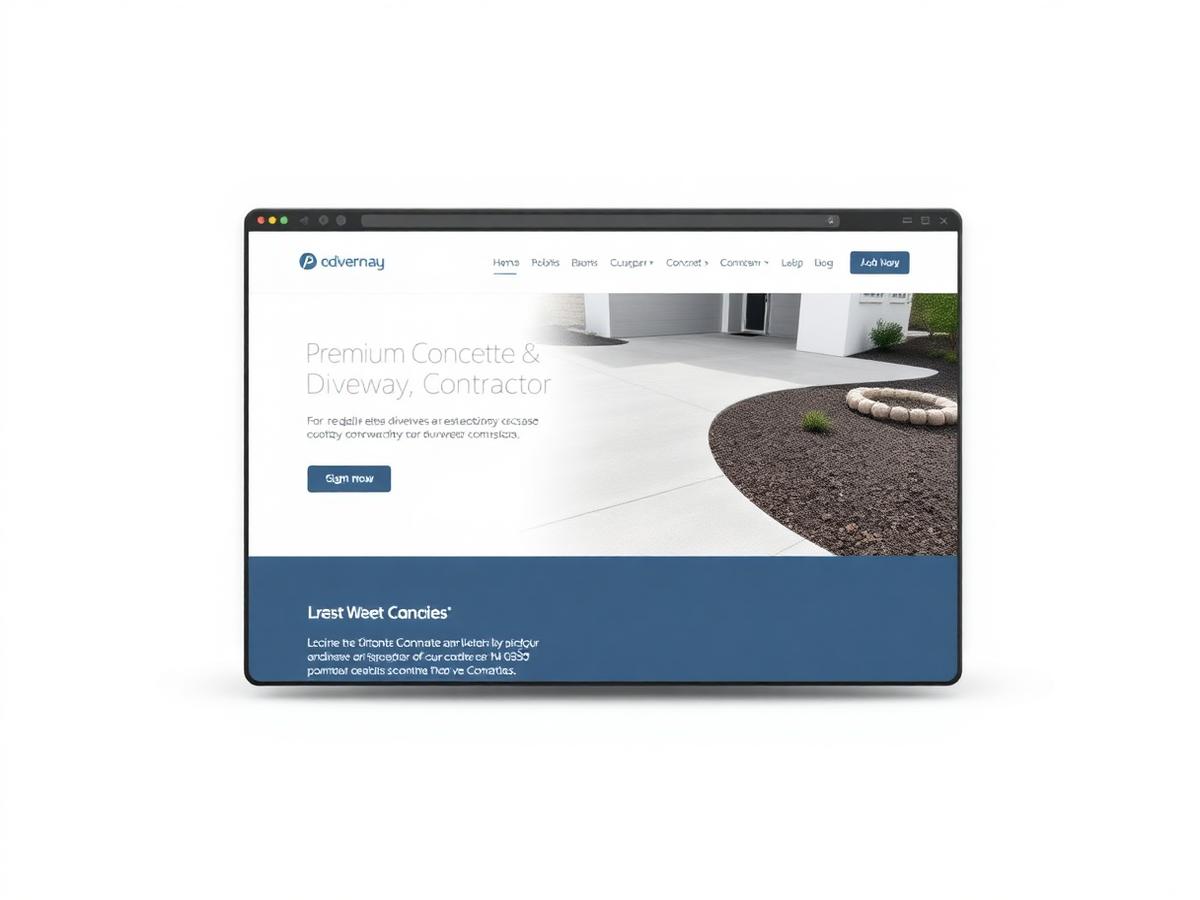 Concrete website designed by Knox Growth for Volunteer Concrete Works